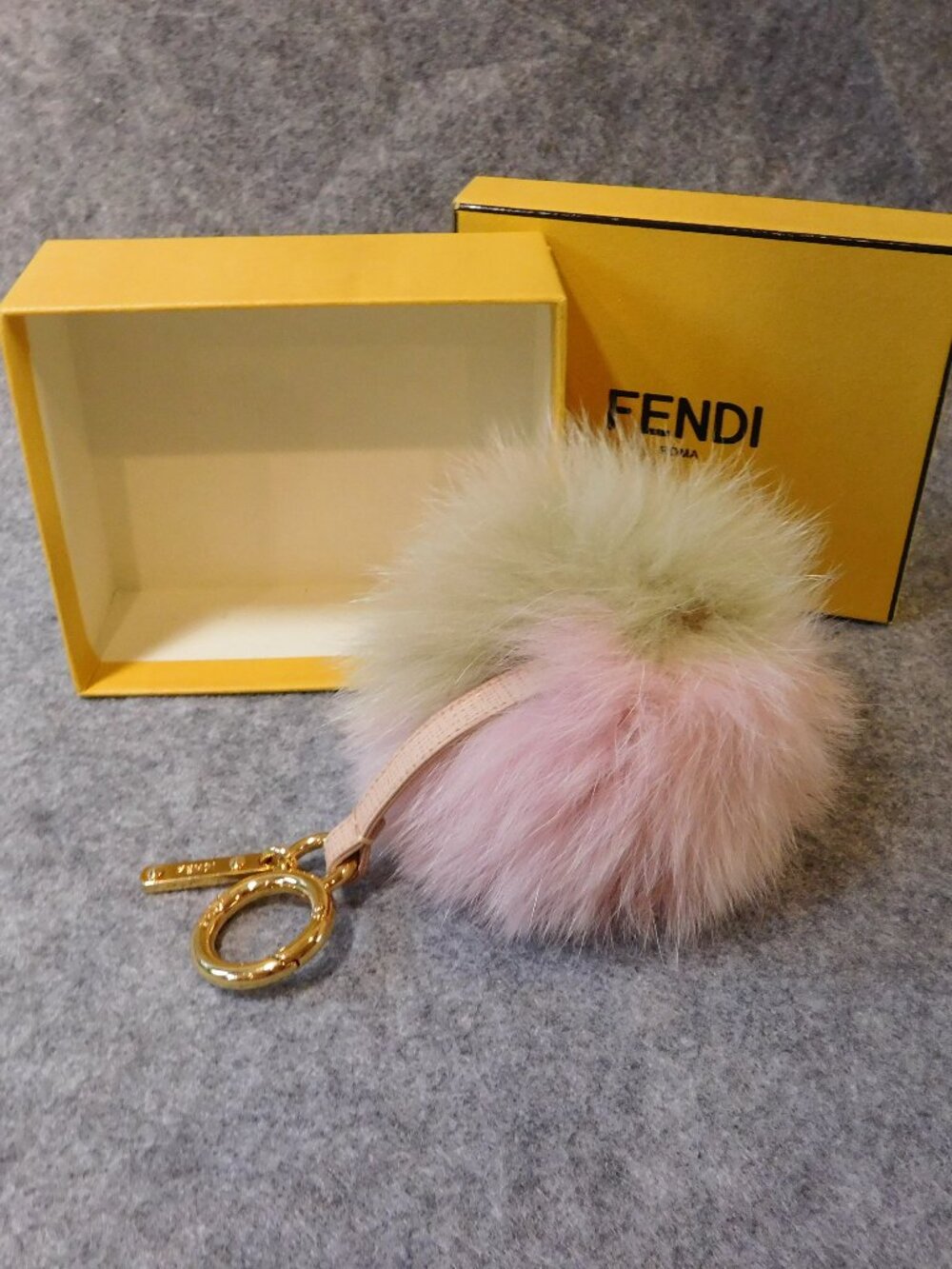 Fendi Fox Fur Bag Charm with Box